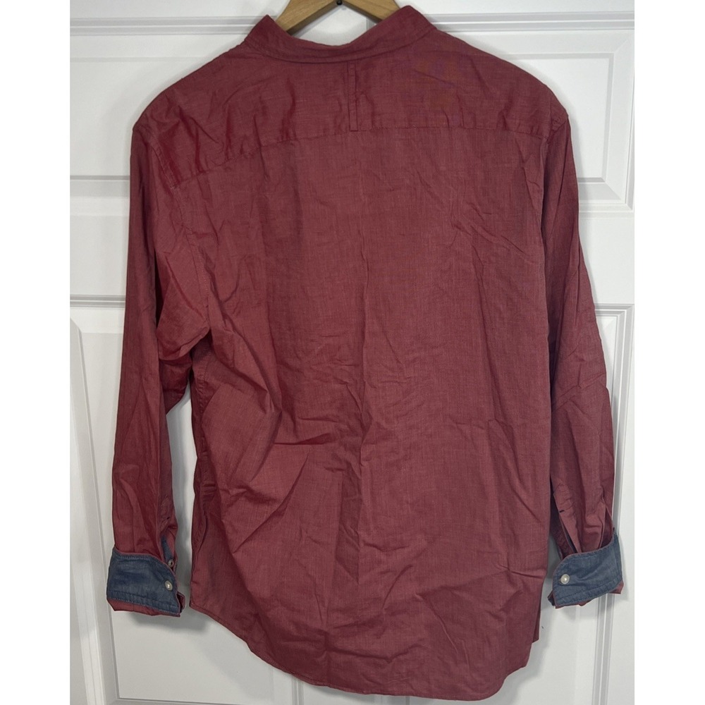 Banana Republic Shirt Men M Flip Cuff Salmon Camden Fit Custom 078 Wash Preppy - Picture 2 of 6